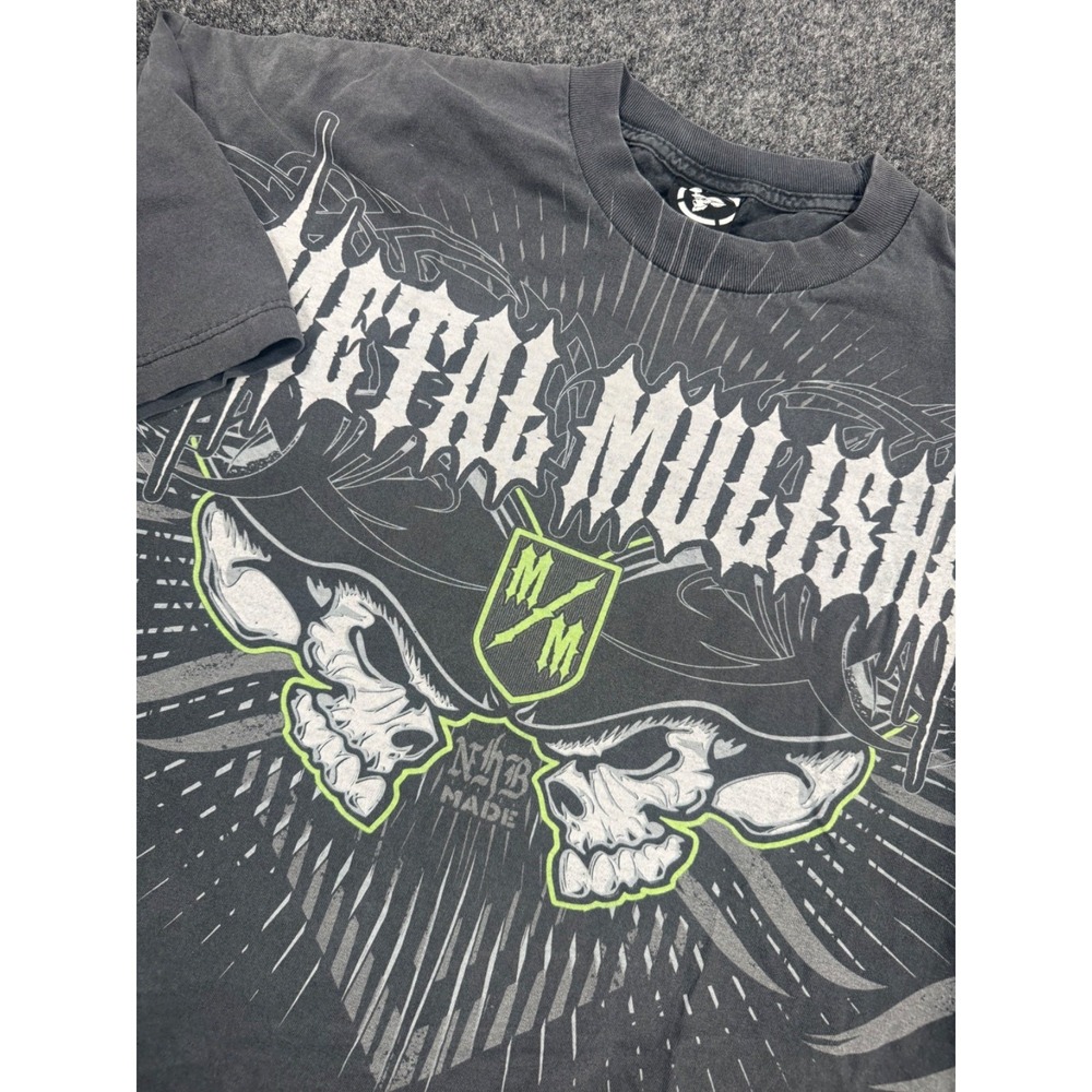 Metal Mulisha Renato Babalu Sobral MMA Skull Graphic T Shirt XL Black Y2K